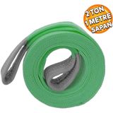Sapan Polyester Spanzet 2 Ton 1 Metre Yesil Saglam Yuk Kaldirma Tasima Indirme Halat