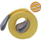 Sapan Polyester Spanzet 3 Ton 1 Metre Sari Saglam Yuk Kaldirma Tasima Indirme Halat