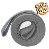 Sapan Polyester Spanzet 4 Ton 3 Metre Gri Sağlam Yük Kaldırma Taşıma Indirme Halat