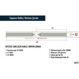 Sapancı SPC2532-36BS Çelik Kablo / Hortum Çorabı - Gümüş Grisi
