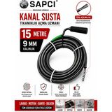 Sapcı Premium 15 Metre 9mm Gider Açıcı Kanal Susta