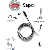 Sapcı Premium 7 Metre 9mm Matkaplı Kullanım Özel Seri Lavabo Gider Açıcı Kanal Susta