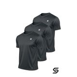 Sapeur 3'lü Paket Erkek Renkli Spor Tişört- Slim Fit Antrenman Üstü