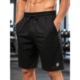 Sapeur Erkek Spor Şort - Slim Fit Antrenman & Fitness Şortu - XL - Siyah