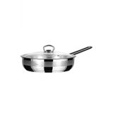 Saphire 26 Cm Celik Sapli Cam Kapakli Tava Sap-4790