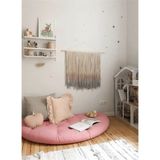 Sapien Home Pembe Kadife Çocuk Aktivite & Oyun & Yer & Okuma Minderi 140x75x17 cm