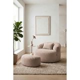 Sapien Home Sapıen Home Relax Berjer ve Puf Koltuk Takımı - Kitap Okuma Tv Koltuğu - Vizon