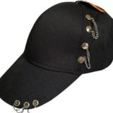 Şapka Kasket Şapka Spor Şapka Unisex Siyah Zincir Piercing Li