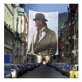 Şapka- Palto - Modern Sivil Gazi Mustafa Kemal Atatürk - Portre Cephe Poster Bayrak-4X6 metre