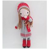 Şapkalı Kırmızılım Bebek Amigurumi Organik Oyuncak