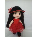Şapkalı Kız Bebek Amigurumi Organik Oyuncak