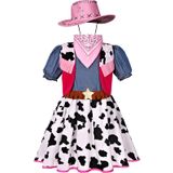 Şapkalı Kızlar için Cowgirl Kostüm Cadılar Bayramı Giydirme Partisi