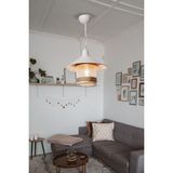 Şapkalı Modern Halatlı Beyaz Tekli Sarkıt-Salon-Mutfak-Balkon-Çocuk Odası-Oturma Odası-Giriş-Antre - Ahşap - Bej - Siyah - Seçenek 1