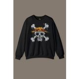 Şapkalı One Piece Anime Baskılı Sweatshirt