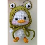 Şapkalı Ördek Amigurumi Organik Anahtarlık Oyuncak