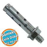 Saplamalı Dübel Gömlek Çelik Dübel M12x90 Mm Raf Montaj Bağlantı Zemin Monte Tavan Beton Asma Aparat