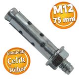 Saplamali Gomlek Celik Dubel M12x75 Mm Raf Montaj Baglanti Zemin Monte Tavan Beton Asma Aparat