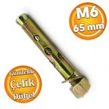 Saplamali Gomlek Celik Dubel M6x65 Mm Raf Montaj Baglanti Zemin Monte Tavan Beton Asma Aparat