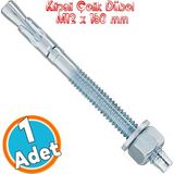 Saplamalı Klipsli Çelik Dübel M12x150 Mm Raf Montaj Bağlantı Zemin Monte Tavan Beton Asma Aparat