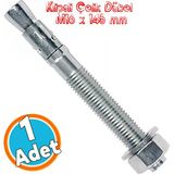 Saplamalı Klipsli Çelik Dübel M16x145 Mm Raf Montaj Bağlantı Zemin Monte Tavan Beton Asma Aparat