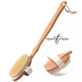 Saplı %100 Doğal At Kılı Fırça Selülit Masaj Fırçası, Kuru Fırçalama, Peeling, Batık Önleme Fırçası