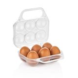 Saplı 6'lı Yumurta Taşıma Kutusu, Plastik Buzdolabı İçin Yumurtalık Pikniklik Pratik Yumurta Taşıma Kabı (Şeffaf, 3 Adet)