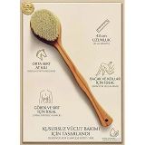Saplı At Kılı Fırça - Vücut Fırçası - Selülit Fırçası 43 cm