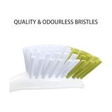 Saplı Bulaşık Fırçası, 2 Adet Mutfak Temizleme Gereci, Sert Kıllı Fırça ile Yerleşik Kazıyıcılı Tasarım, Tencere Tava ve Lavabo Için Ergonomik Tutuşlu Etkili Ev Temizlik Yardımcısı - 02Y-Yeşil - Option-1