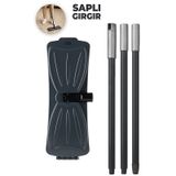 Saplı Gırgır - 6 Silindirli Saplı Gırgır - Manuel Süpürge - 110 Cm Demonte Kaliteli Sap - Hazneli Çok Renkli