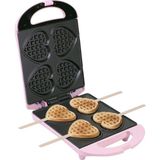 Saplı Kalp Waffle'lar Için Waffle Makinesi - Pembe