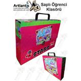 Saplı Klasör 1 Adet Kolplu Klasör Öğrenci Klasörü 32X24X7 cm Saplı Çanta Saplı Dosya Okul Sınıf - Yeşil