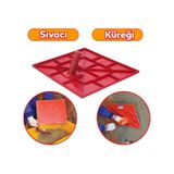 Saplı Plastik Sıvacı Küreği Harç Duvar Beton Sıva Yayma 44X36 Cm Boyutunda Plastik Sap