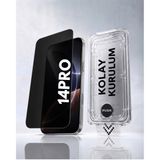 [SAPPHIRE CAM,KOLAY UYGULAMA SET] iPhone 14PRO ile Tam Uyumlu HAYALET EXTRA HD,Safir Cam, Aparat Seti,Ahize Korumalı,Tam Kaplayan, İnce Çerçeve,iPhone Ekran Koruyucu