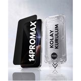 [SAPPHIRE CAM,KOLAY UYGULAMA SET] iPhone 14PROMAX ile Tam Uyumlu HAYALET EXTRA HD,Safir Cam, Aparat Seti,Ahize Korumalı,Tam Kaplayan, İnce Çerçeve,iPhone Ekran Koruyucu