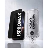 [SAPPHIRE CAM,KOLAY UYGULAMA SET] iPhone 15PROMAX ile Tam Uyumlu HAYALET EXTRA HD,Safir Cam, Aparat Seti,Ahize Korumalı,Tam Kaplayan, İnce Çerçeve,iPhone Ekran Koruyucu