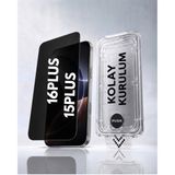 [SAPPHIRE CAM,KOLAY UYGULAMA SET] iPhone 16PLUS,15PLUS ile Tam Uyumlu HAYALET EXTRA HD,Safir Cam, Aparat Seti,Ahize Korumalı,Tam Kaplayan, İnce Çerçeve,iPhone Ekran Koruyucu