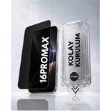[SAPPHIRE CAM,KOLAY UYGULAMA SET] iPhone 16PROMAX ile Tam Uyumlu HAYALET EXTRA HD,Safir Cam, Aparat Seti,Ahize Korumalı,Tam Kaplayan, İnce Çerçeve,iPhone Ekran Koruyucu