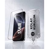 [SAPPHIRE CAM,KOLAY UYGULAMA SET] iPhone 17Air ile Tam Uyumlu EXTRA HD,Safir Cam,Otomatik Aparat Seti,Ahize Korumalı,Tam Kaplayan, İnce Çerçeve,iPhone Ekran Koruyucu