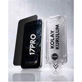 [SAPPHIRE CAM,KOLAY UYGULAMA SET] iPhone 17PRO ile Tam Uyumlu HAYALET EXTRA HD,Safir Cam, Aparat Seti,Ahize Korumalı,Tam Kaplayan, İnce Çerçeve,iPhone Ekran Koruyucu