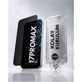 [SAPPHIRE CAM,KOLAY UYGULAMA SET] iPhone 17PROMAX ile Tam Uyumlu HAYALET EXTRA HD,Safir Cam, Aparat Seti,Ahize Korumalı,Tam Kaplayan, İnce Çerçeve,iPhone Ekran Koruyucu