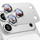 [SAPPHİRE FULL CAMERA GUARD] iPhone uyumlu Safir Kamera Lens Koruyucu [HD-AR-AF] Kılıf Dostu Metal 9H Temperli Cam Kamera Kapağı (Gümüş, iPhone 17 PRO MAX)