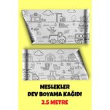 Sapphire Onlinestore Meslekleri Öğreniyorum Dev Boyama Kağıdı 2.5 Metre Rulo Aktivite Boyama Kağıdı