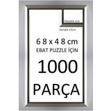 SAR PUZZLE ÇERÇEVESİ Sar Plus Gümüş 1000 Parça 68x48 Ebatında Piramit Modeli Puzzle Çerçevesi
