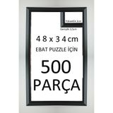 SAR PUZZLE ÇERÇEVESİ Sar Plus Siyah 500 Parça 48x34 Ebatında Piramit Modeli Puzzle Çerçevesi