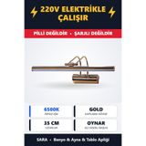 SARA Gold Beyaz Işık Banyo Duvar Ayna Tablo Aydınlatması Flüt Aplik Kuğu Aplik Ledli Aplik 220V