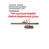 SARA Gold Günışığı Işık Banyo Duvar Ayna Tablo Aydınlatması Ledli Aplik220v Ile Çalışır- Pilli Değildir