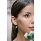 Sara Gümüş Barok İnci Küpe