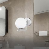Sara Krom Kaplama Duvar Lambası Yatak Odası-Yatak Başı-Banyo İçin Modern Aplik Beyaz