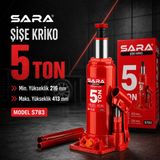 Sara S783 5 Ton Hidrolik Şişe Kriko Ağır Hizmet Araç Krikosu – 216-413 mm