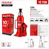 Sara S784 10 Ton Hidrolik Şişe Kriko Taşıma Kollu – 230-460 mm